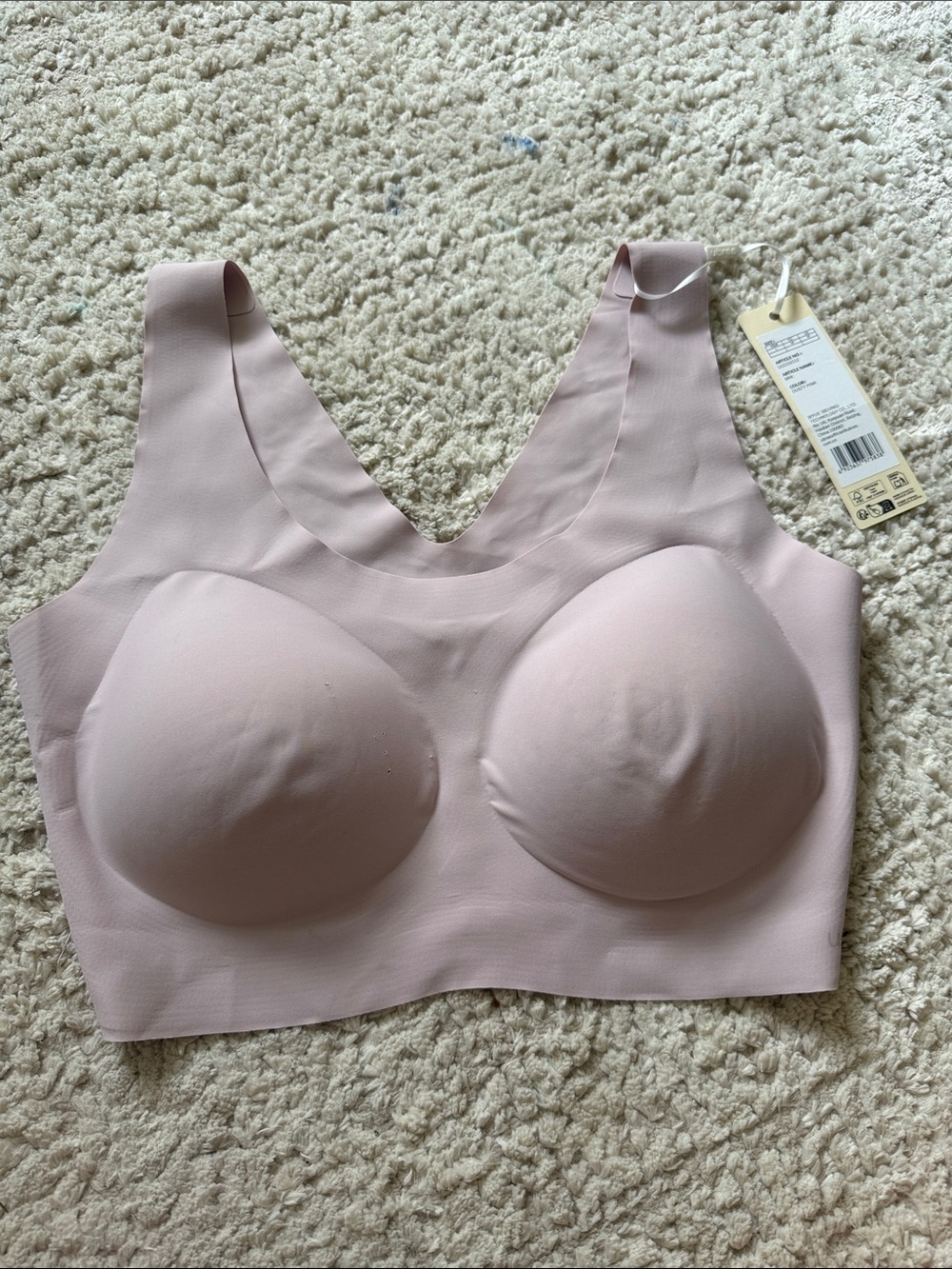 Ubras M Seamless Light Pink Wireless Padded Bralette - Women Intimates